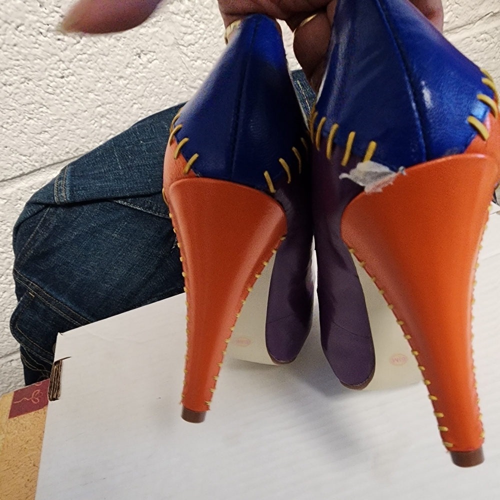 Chinese Laundry Patchwork Leather Heels - image 4